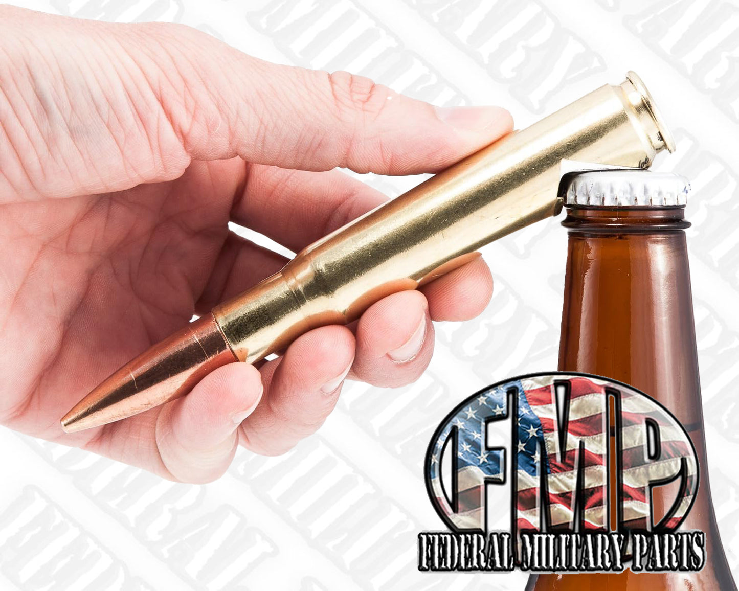 50 Caliber Bullet Bottle Opener - Brass Casing