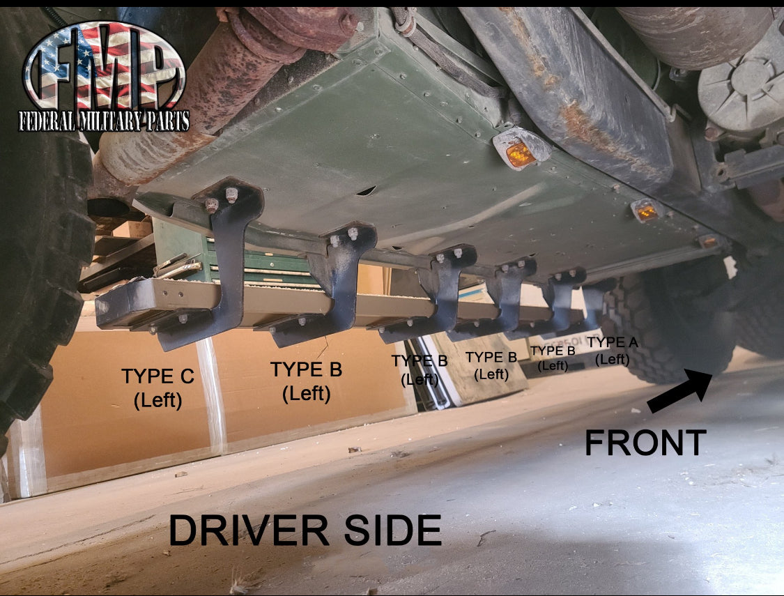 Militär Humvee Combat Foot Rails Aluminium