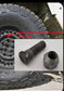 Wheel Stud + Tapered Lug Nuts (aka Gear Hub Nuts) for Military Wheels including Humvee Tires Wheels Rims M1101 M1102