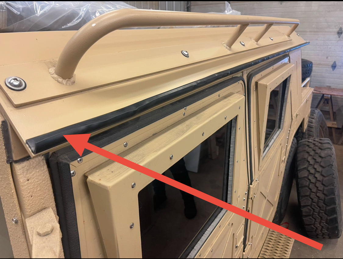 Roof Drip Edge fits Military Humvee Metal or Canvas Roof