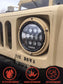 ONE L.E.D. Military Headlight with Black Bezel - Headlight Plug & Play (NOT a pair)