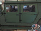 NEW Pair of Soft Canvas Doors, Front or Rear Pair, Green, Fits Military Humvee HMMWV