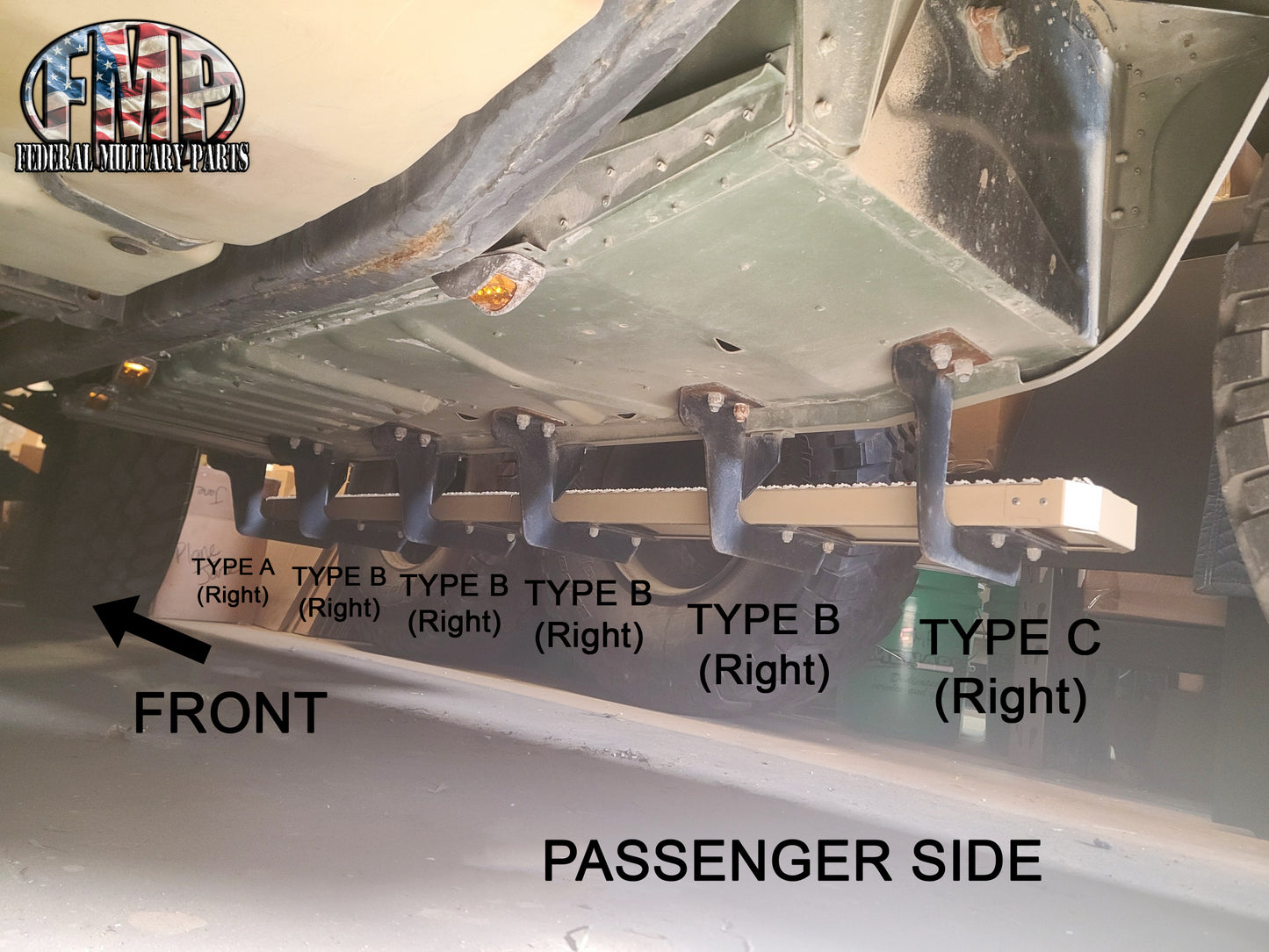 Militär Humvee Combat Foot Rails Aluminium