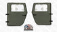 NEW Pair of Soft Canvas Doors, Front or Rear Pair, Green, Fits Military Humvee HMMWV