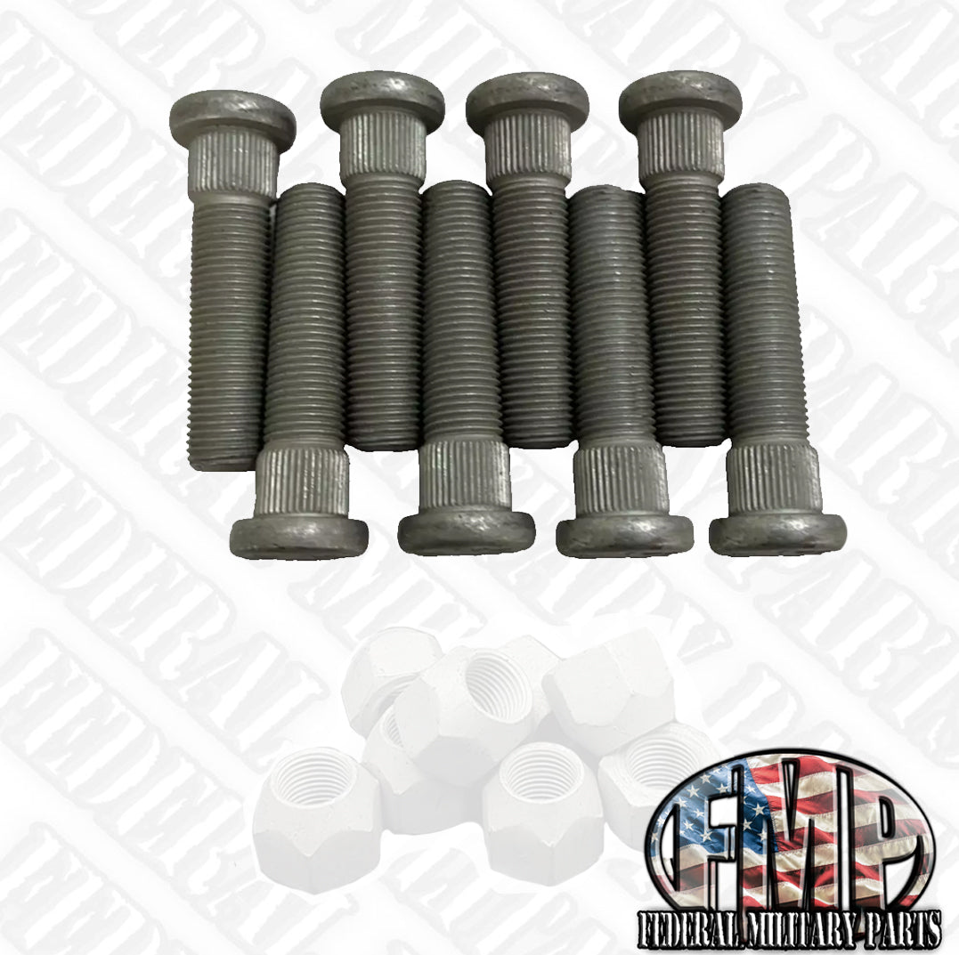 Wheel Stud Only - (Use with Tapered Lug Nuts, Sold Separately), for Military Wheels including Humvee Tires Wheels Rims M1101 M1102