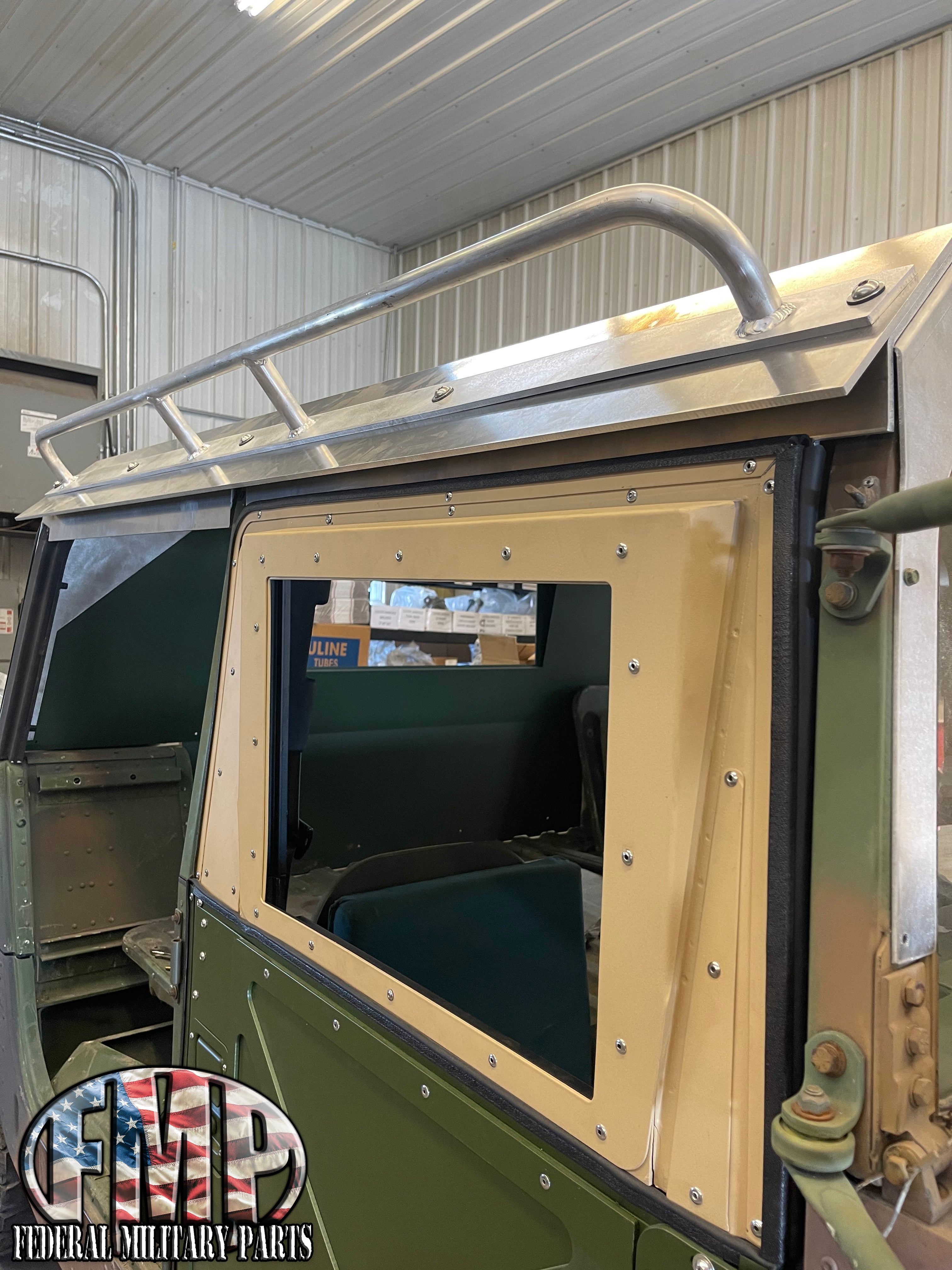 4 Man Extended Length Roof and Cab Extension for Military Humvee 1/4”  Tactical Aluminum Roof