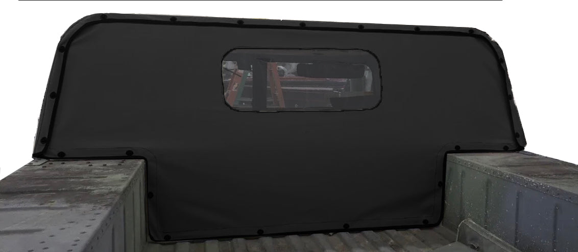 Soft Canvas Rear Curtain Fits Military Humvee-Black