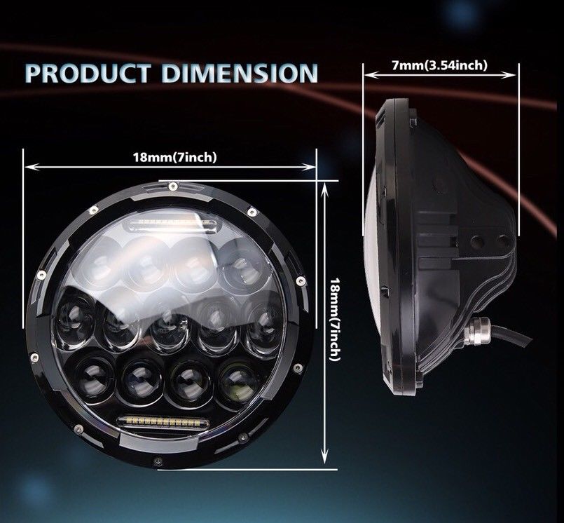 24 volt led headlight for military vehicles